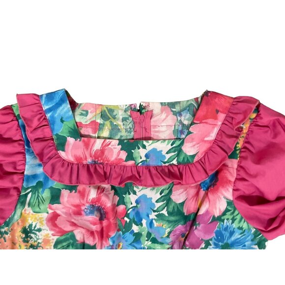 Vintage Handmade Dress and Belt Womens S? Used Floral - Picture 12 of 16